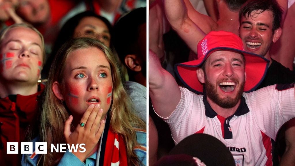 Uluslararası futbol gündemi: Watch fans react to every goal of England v Norway